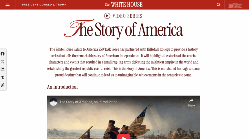 Hillsdale makes video series with White House