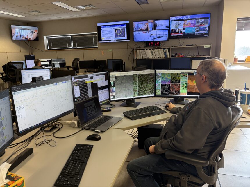 Who sends winter storm warnings?